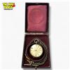 Image 1 : Antique Sterling Silver Key-Wind Pocket Watch in Case - Complete with Key and Fob - 57gr 925 Chain