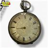 Image 2 : Antique Sterling Silver Key-Wind Pocket Watch in Case - Complete with Key and Fob - 57gr 925 Chain