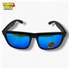 Image 2 : New Genuine Ray-Ban Wayfarer 901 Sunglasses - Black Frame with Blue G-15 Lenses