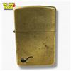 Image 1 : Solid Brass Zippo Pipe Lighter - Stamped 1932  Zippo 1986 on the underside