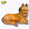 Image 1 : Leather Clad Horse Sculpture - 11" x 19" x 14" tall