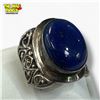 Image 1 : Sterling Silver Lapis Ring - Size 6.5 - Total weight: 11.41 grams