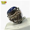 Image 2 : Sterling Silver Lapis Ring - Size 6.5 - Total weight: 11.41 grams