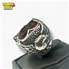 Image 2 : Harley Davidson Metal Ring with Large Red Stone - Size 9