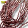 Image 3 : 10 Strand Garnet Bead Necklace - 16" long with Gold Plated Spacers and 3 mm beads. Magnetic Gold Pla