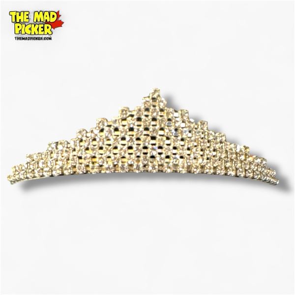 Rhinestone Tiara - 1.25"  tall at the peak - all the stones are intact