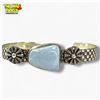 Image 3 : 3 New Sterling Silver Cuff Bracelets with Semi Precious Gemstones - Total Weight: 61.4 grams