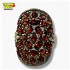 Image 4 : 6 New .925 Sterling Silver Garnet Rings - Longest ring is 32 mm  - Total Weight: 48.3 grams