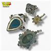 Image 3 : 4 New Sterling Silver & Gemstone Pendants - Total Weight: 47.6 grams