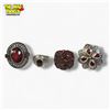 Image 1 : 4 New Sterling Silver Faceted Garnet Rings -  Total weight: 41 grams