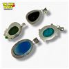 Image 2 : 4 New Sterling Silver & Gemstone Pendants - Total Weight: 65.7 grams