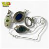 Image 2 : 4 New Sterling Silver & Gemstone Pendants and 1 Chain - Total Weight: 63.7 grams