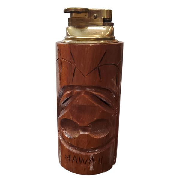 Handcrafted Tiki Lighter Koa Wood Made in Hawaii