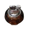 Image 2 : Viking Glass Epic Orb Table Lighter Honey Amber Mid-Century 1966