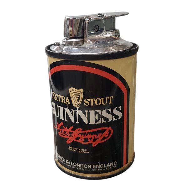 Accan Co. Chrome Guinness Advertising Table Lighter Mid-Century