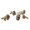 Image 1 : Handcrafted Inuit Seal Fur Figures Collection 5 Pieces 5 IN Total Largest 3" Long