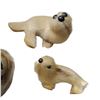 Image 3 : Handcrafted Inuit Seal Fur Figures Collection 5 Pieces 5 IN Total Largest 3" Long