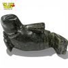 Image 1 : Carved Stone Seal Sculpture - 2.5" x 5" x 3" tall