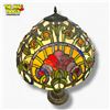 Image 4 : Vintage Tiffany Style Art Nouveau Floral Stained Glass Table Lamp 28" Tall