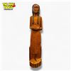 Image 1 : Early Hand Carved First Nations Woman in British Columbia Cedar Log Folk Art