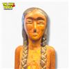 Image 2 : Early Hand Carved First Nations Woman in British Columbia Cedar Log Folk Art