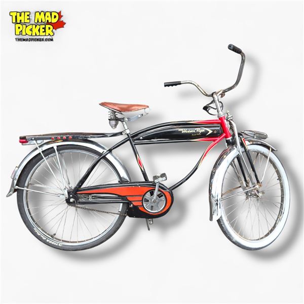 Vintage Western Flyer Special Edition Cruiser Bike Black & Red Classic Bicycle