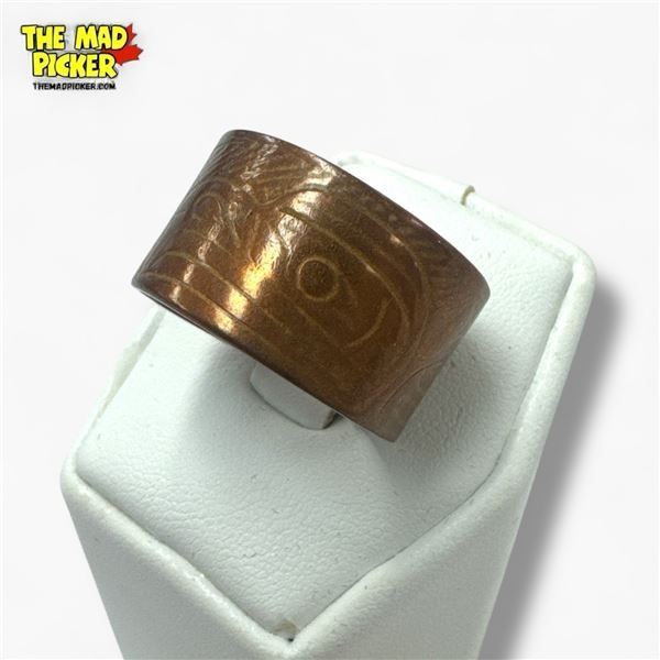 First Nations Design Copper Ring - Adjustable Size