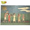 Image 2 : Mid-Century Mosaic Tile Mural 72.5x48 Inch Figurative Scene Greek Inspired Key Border 1950s-60s?