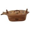 Image 1 : Small Norwegian Tine Bentwood Box 11-Inch Folk Art Steam-Bent Wood Decorative Container