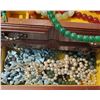 Image 4 : Jewel Box with Cultured Pearl and Semi Precious Beads & Jewelry - Jade, Carnelian, Goldstone and mor