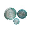 Image 2 : Anchor Hocking Soreno Aqua Glass Ashtray Set Mid-Century 1960s-70s