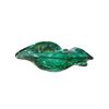 Image 2 : Vintage Murano Green Art Glass Ashtray Bowl Bullicante Technique Mid-Century 9" Long