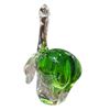 Image 2 : Vintage Murano-Style Hand-Blown Green Art Glass Elephant Figurine 8-9 Inches 8" Tall