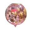 Image 2 : Moser Bohemian Cranberry Glass Rose Bowl Vase with Gold Floral Overlay and Clear Feet 7.5" Tall