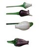 Image 2 : Handcrafterd Floral Glass Tulips and Leaves 18" Long Art Glass