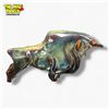 Image 1 : Iridescent Stoneware Ceramic Bull 12 Inch Late Art Deco Mid-20th Century