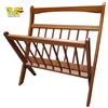 Image 1 : Mid-Century Modern Teak Folding Magazine Rack - 16 1/2in Length