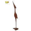 Image 1 : Mid-Century Modern Teak Wood Sculpture of a Crane or Heron - 26" Tall