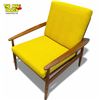 Image 1 : Mid-Century Modern Grete Jalk Style Teak Armchair Yellow Cushions 31in X 27.5in X 28in