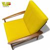 Image 3 : Mid-Century Modern Grete Jalk Style Teak Armchair Yellow Cushions 31in X 27.5in X 28in
