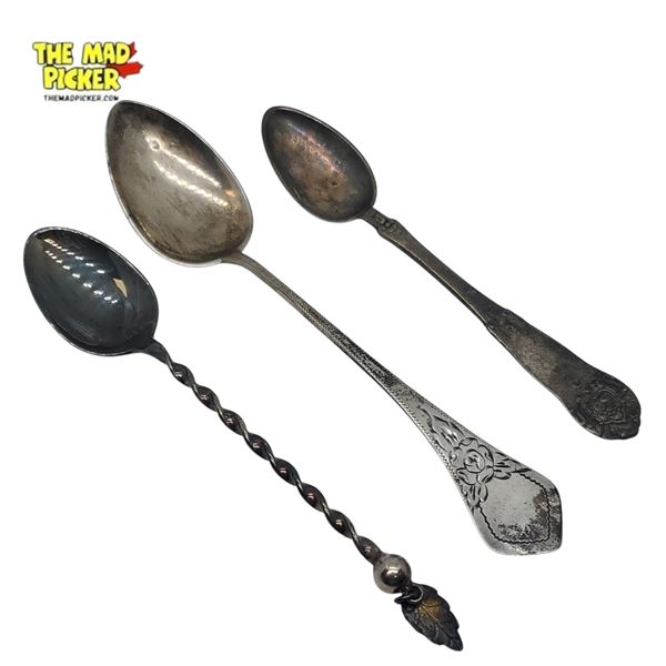 Three .830 Silver Norwegian 4.5" Spoons in Magnus Aase Box - 24.6 grams.