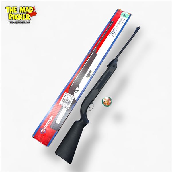 Crossman 795 Springmaster 0.177 Cal Pellet Spring Air Rifle with Box & Pellets - Needs Repair