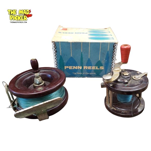 3-Piece Lot of Vintage Fishing Reels Includes 2 Penn Models