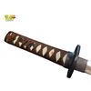 Image 2 : 27 1/2in Japanese Katana Replica Steel Blade Brown Wrapped Saya and Tsuka