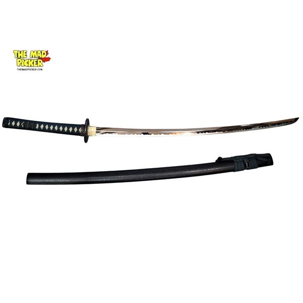 41in Japanese Katana Samurai Sword Replica Steel Blade with Black Scabbard