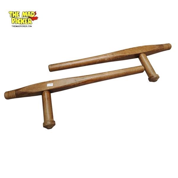 Traditional Wooden Okinawan Tonfas Pair Hardwood Martial Arts Weapon