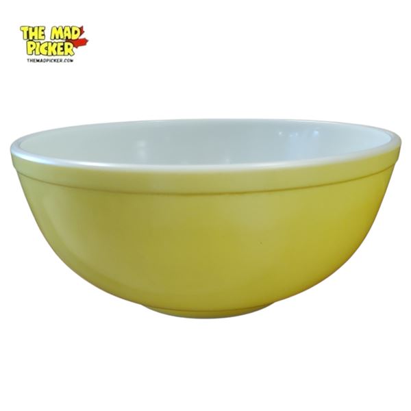 Vintage Pyrex Primary Yellow #404 Mixing Bowl 4 Quart 1945-1950 USA