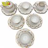 Image 2 : 16-Piece Coalport Admiral White & Gold Bone China Set Porsgrund Norway 56