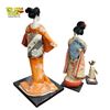 Image 2 : Vintage Japanese Geisha Dolls in Silk Kimonos 20th Century Set Tallest 13.5in