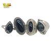 Image 1 : 4 New Sterling Silver & Black Onyx Rings (All Stamped .925) Total weight: 36.9 grams